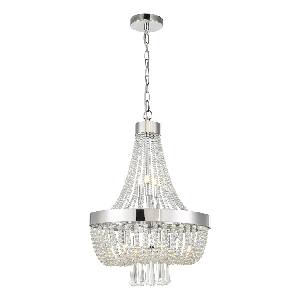 Alyssa 9 Light Pendant Polished Chrome Glass<br>Polished Chrome