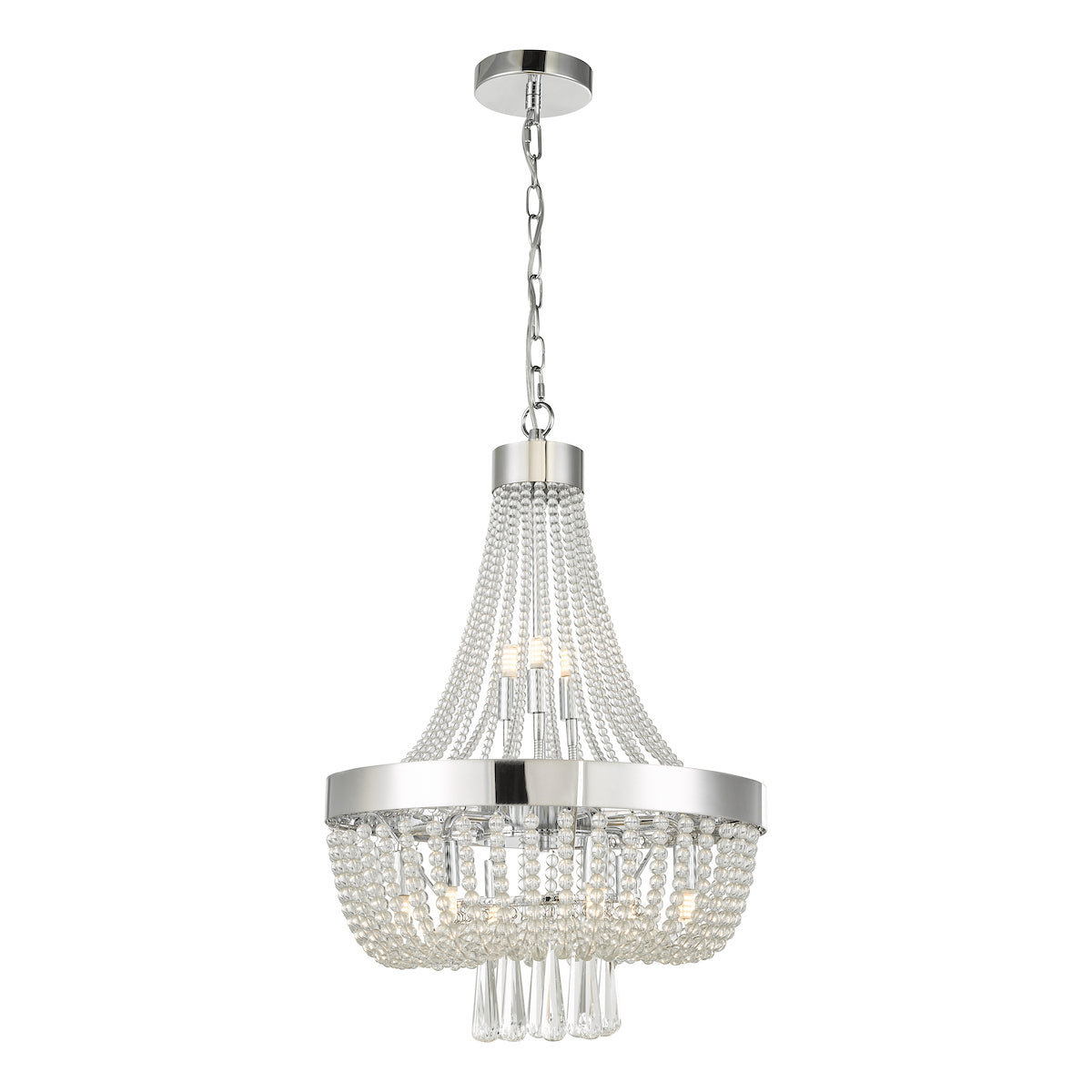 Alyssa 9 Light Pendant Polished Chrome Glass<br>Polished Chrome