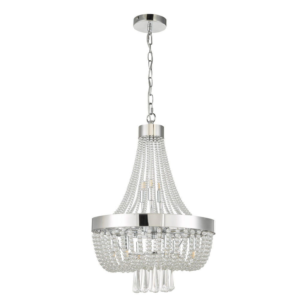 Alyssa 9 Light Pendant Polished Chrome Glass<br>Polished Chrome