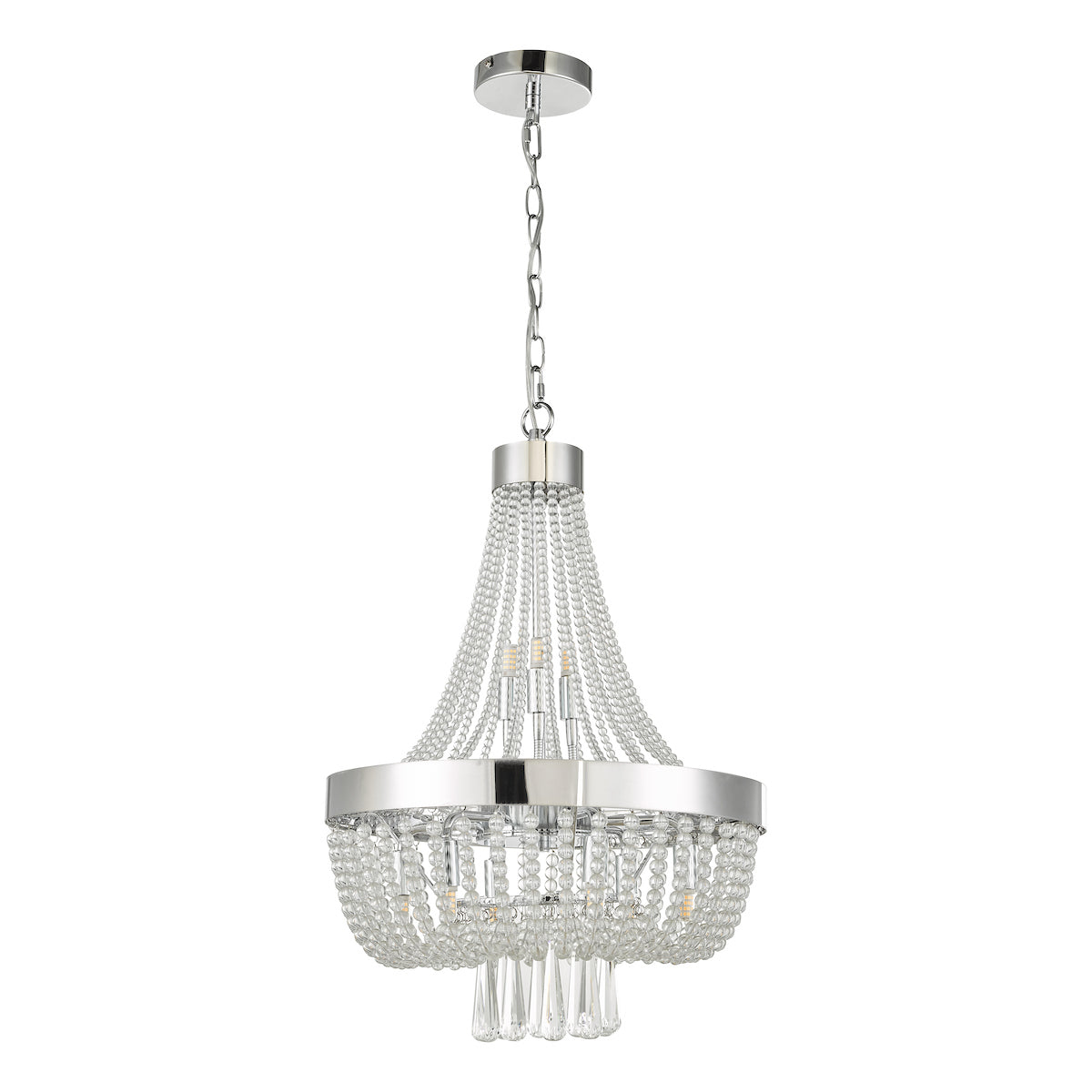 Alyssa 9 Light Pendant Polished Chrome Glass<br>Polished Chrome