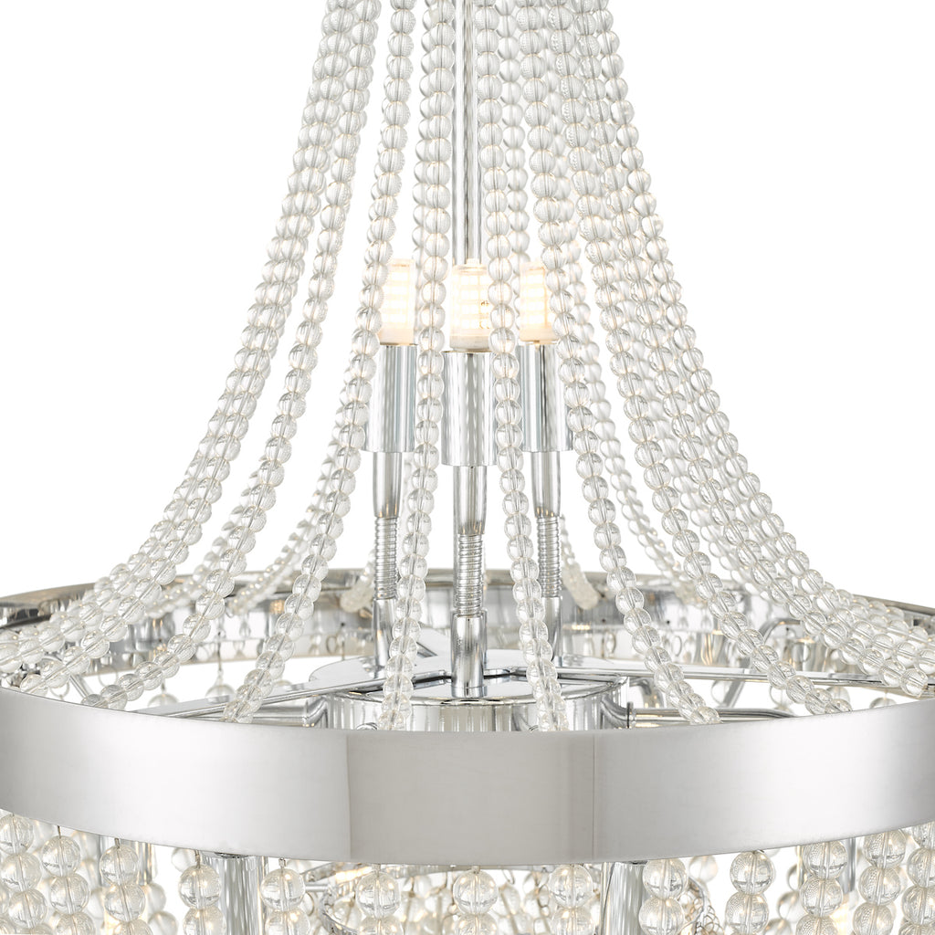 Alyssa 9 Light Pendant Polished Chrome Glass<br>Polished Chrome