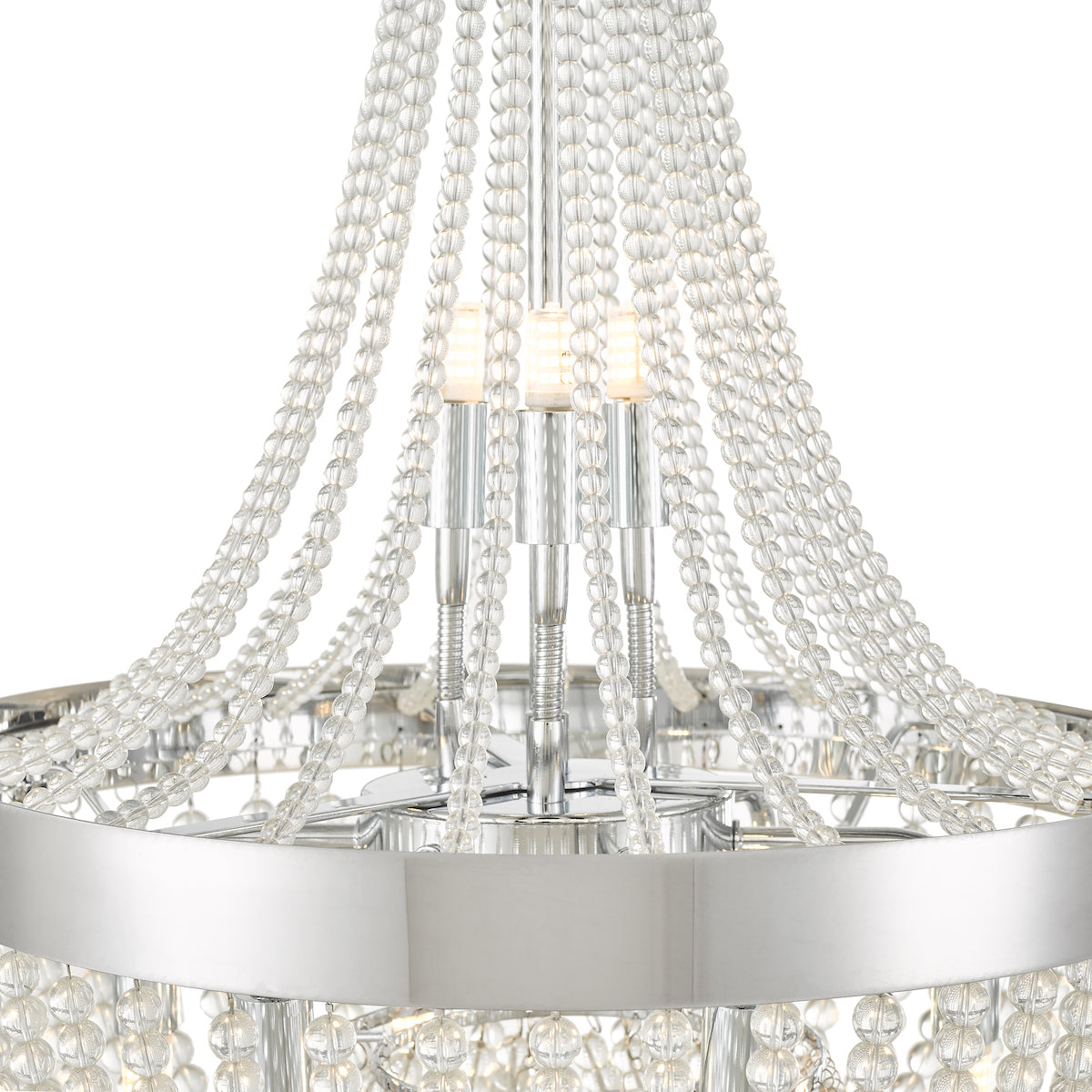 Alyssa 9 Light Pendant Polished Chrome Glass<br>Polished Chrome