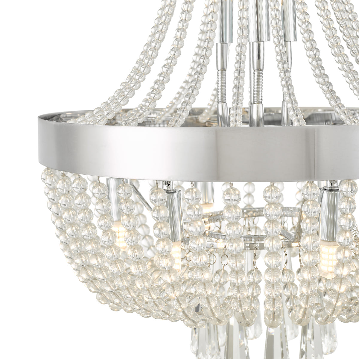 Alyssa 9 Light Pendant Polished Chrome Glass<br>Polished Chrome