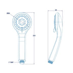 Croydex Amalfi Three Function Shower Handset - White
