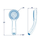 Croydex Amalfi Five Function Shower Handset - Chrome