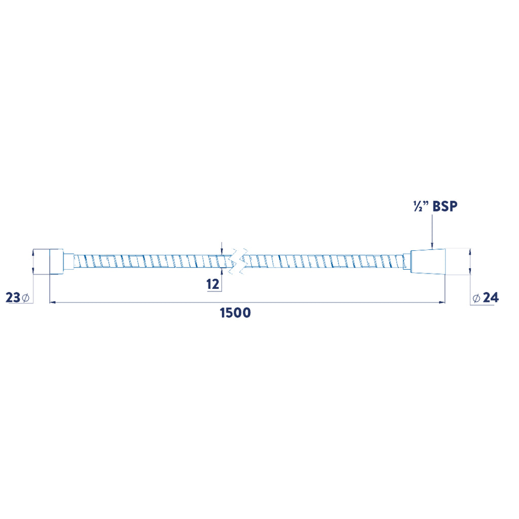 Croydex Amalfi 1.5m Shower Hose - Stainless Steel