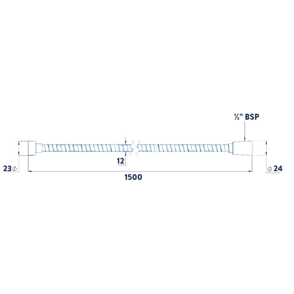 Croydex Amalfi 1.75m Shower Hose - Stainless Steel