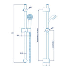 Croydex Amalfi One Function Shower Set - Chrome