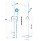 Croydex Amalfi Five Function Shower Set - Chrome
