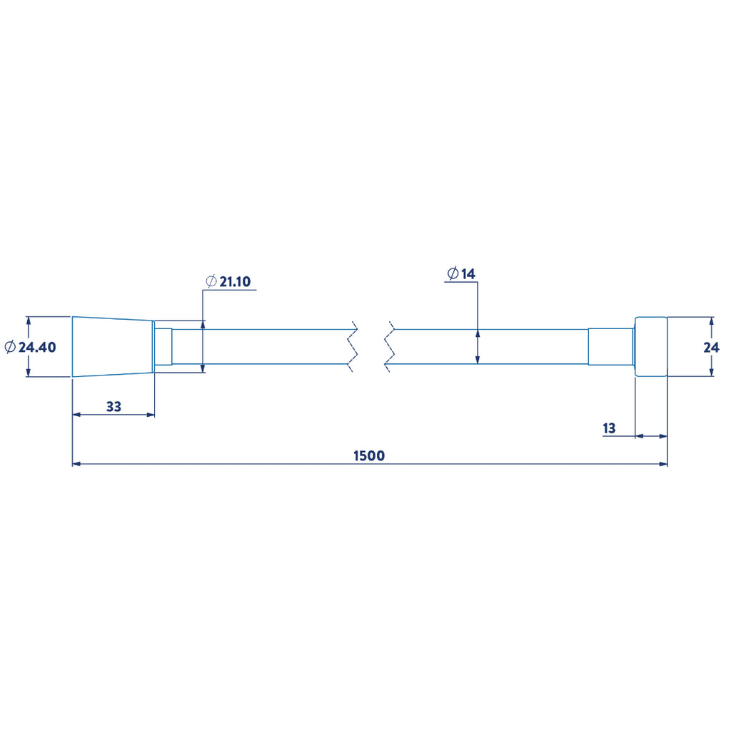 Croydex Amalfi 1.5m Flexi PVC Hose - Silver
