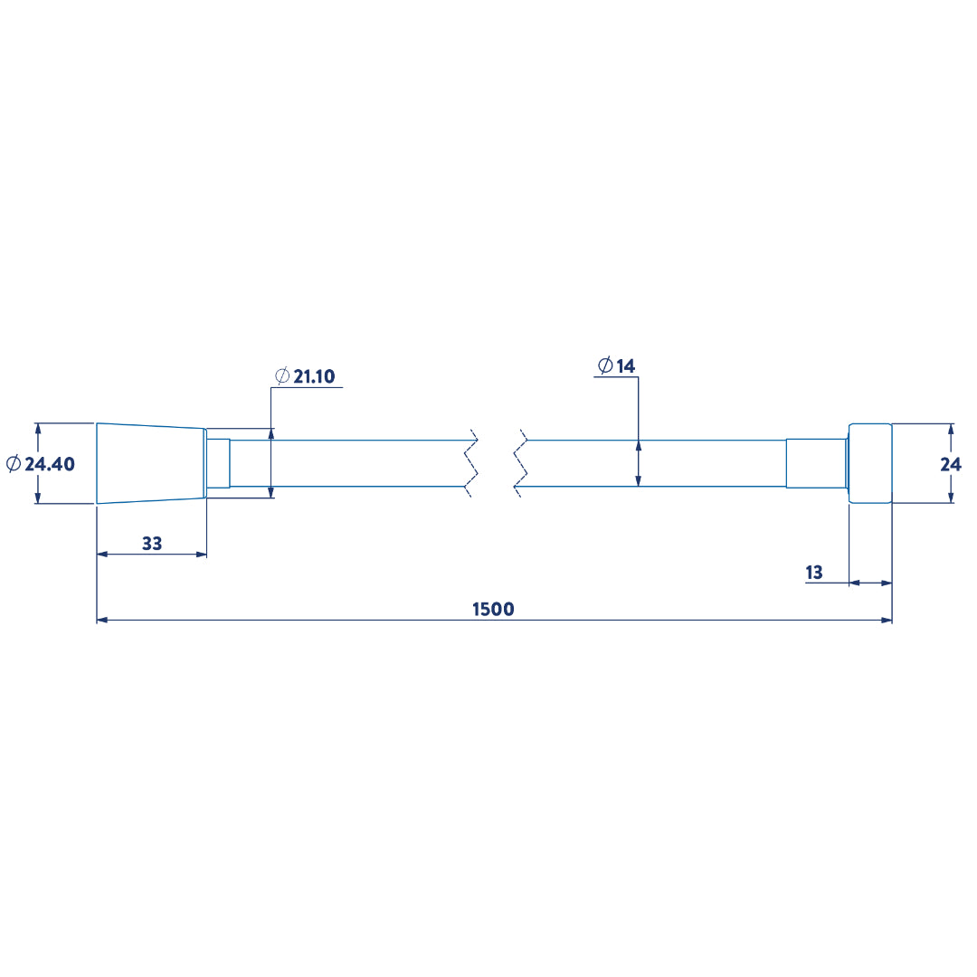 Croydex Amalfi 1.5m Flexi PVC Hose - Silver