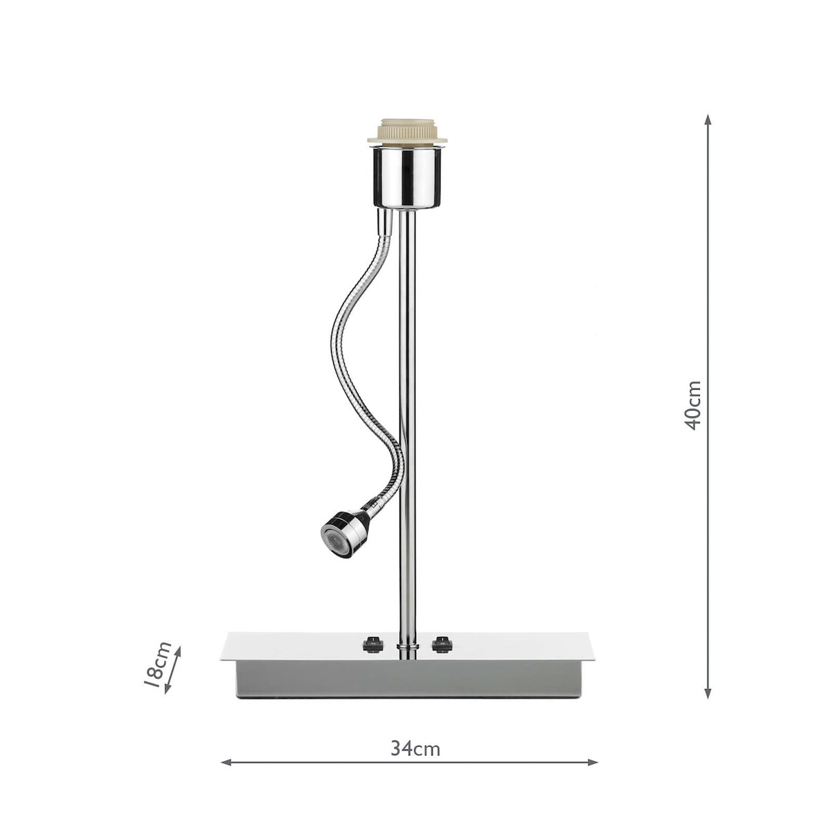Amalfi Table Lamp Polished Chrome LED Base Only<br>Polished Chrome