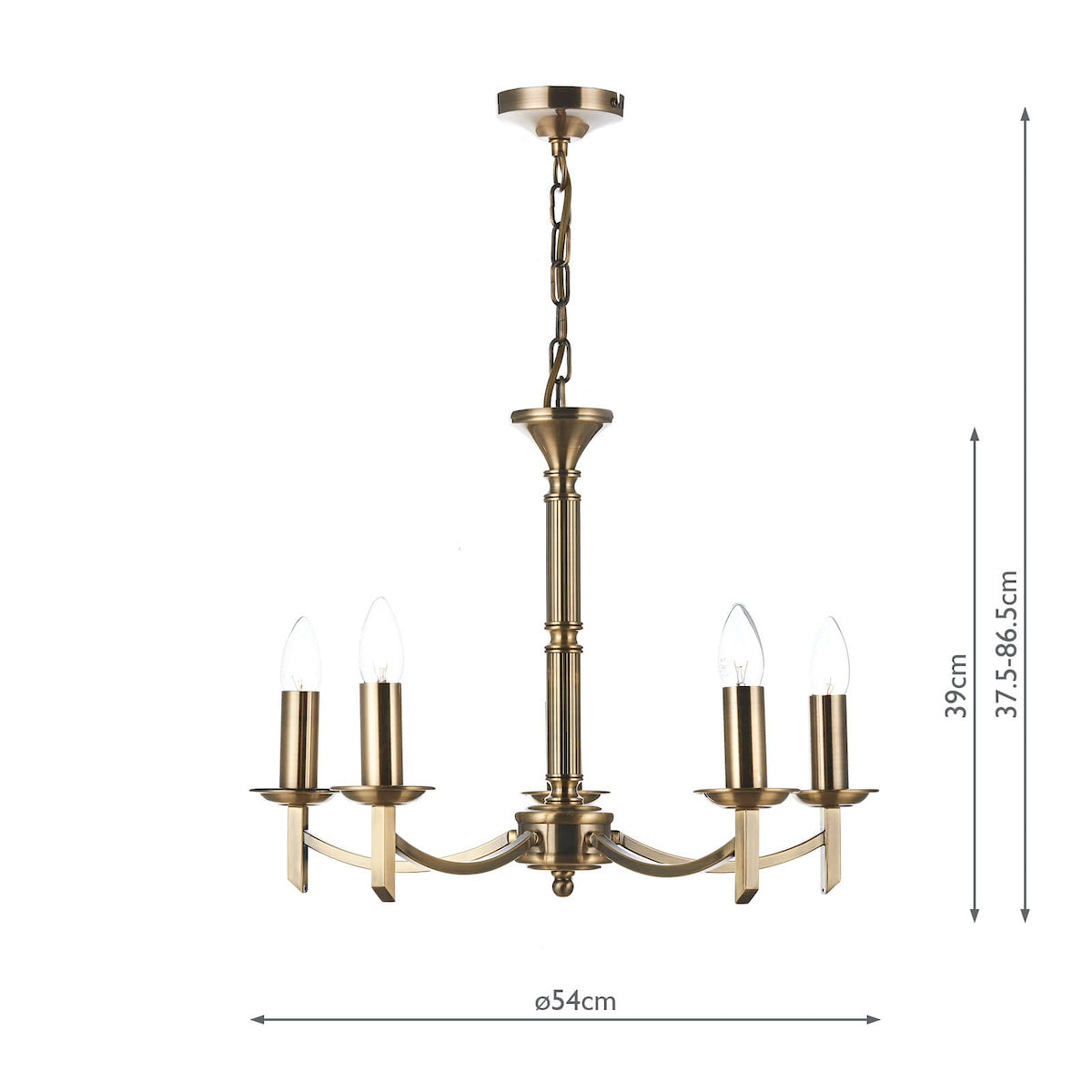 Ambassador 5 Light Dual Mount Pendant Antique Brass<br>Antique Brass