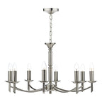 Ambassador 8 Light Dual Mount Chandelier Satin Chrome<br>Satin Chrome
