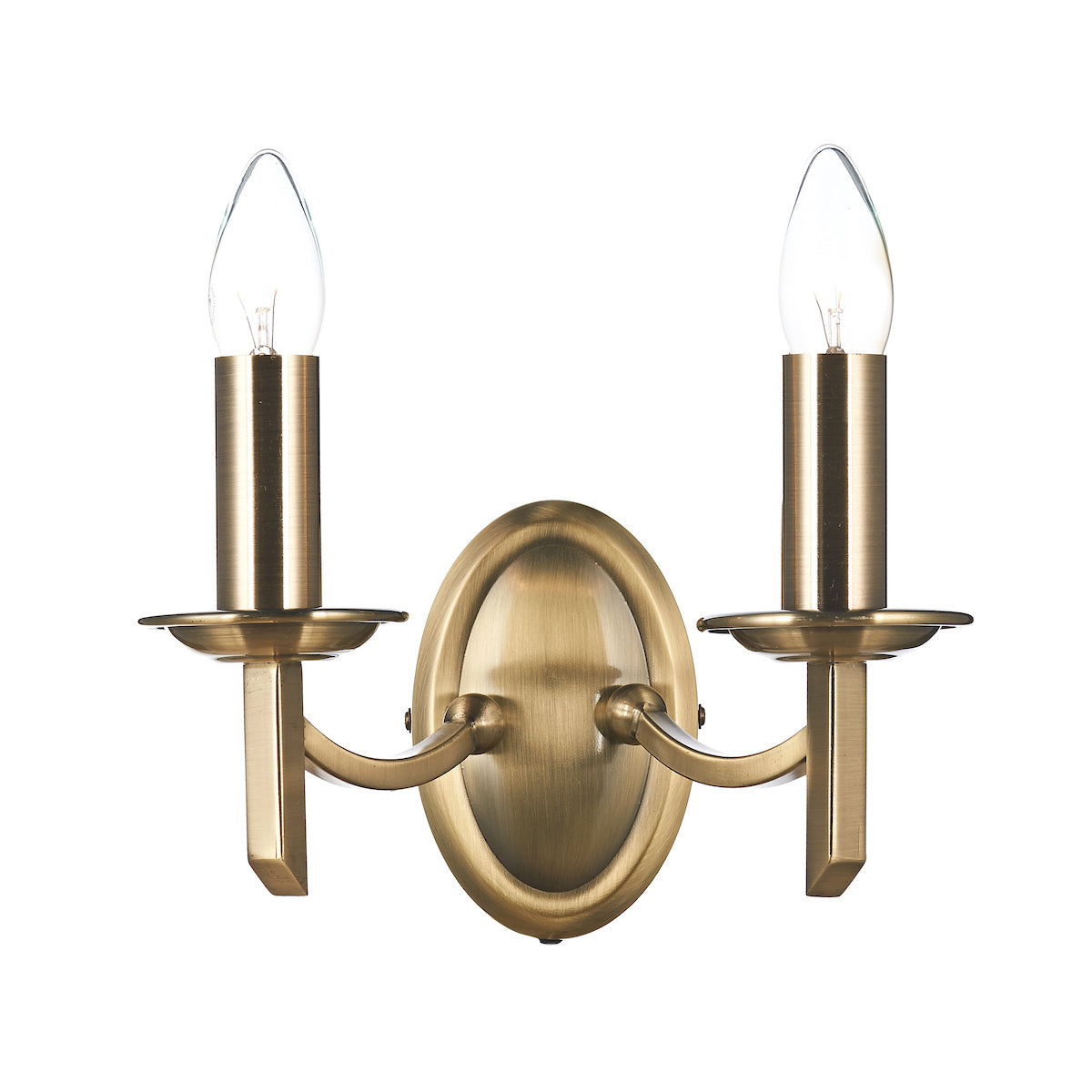 Ambassador Double Wall Bracket Antique Brass<br>Antique Brass