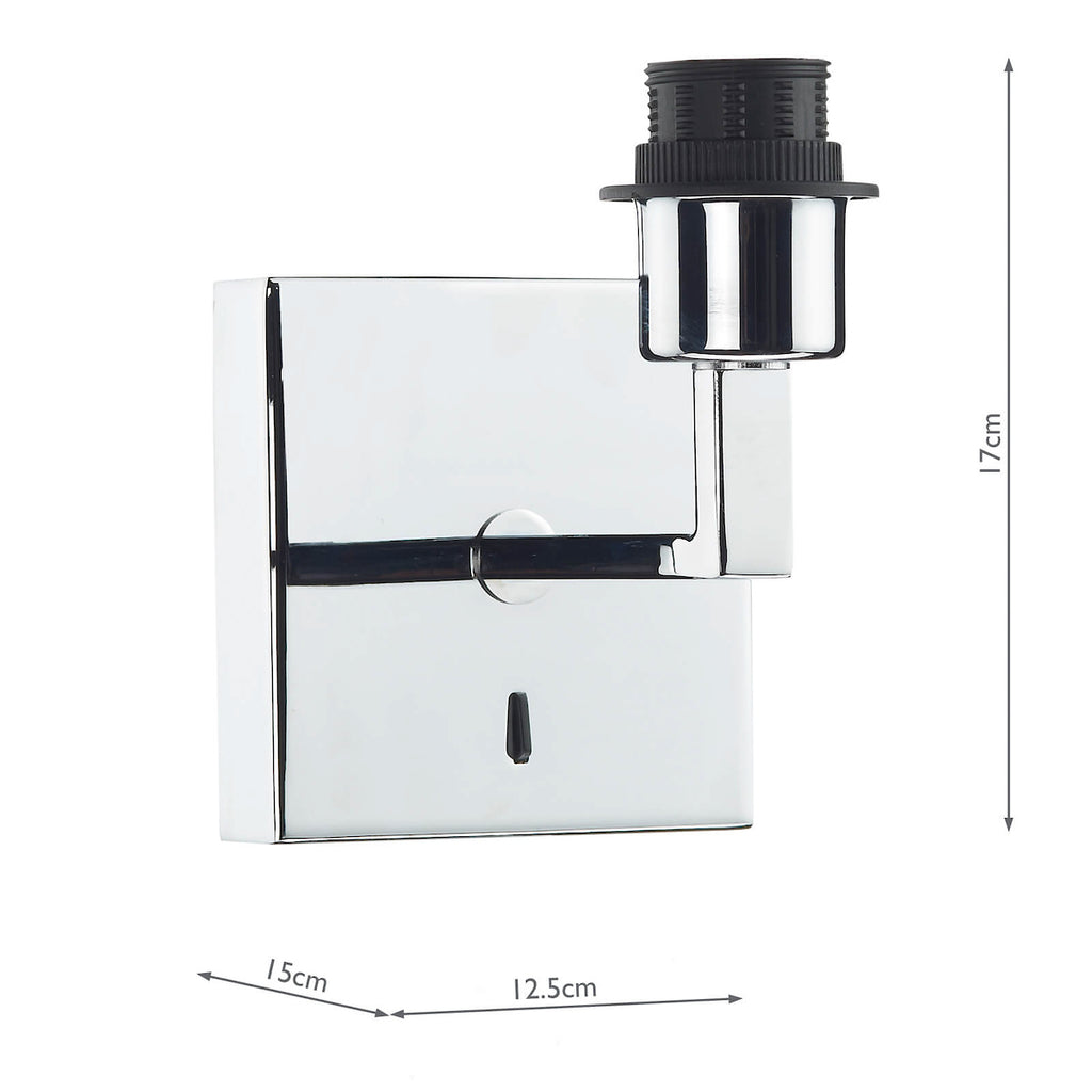 Anvil Wall Light Polished Chrome Bracket Only<br>Polished Chrome