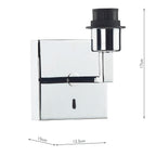 Anvil Wall Light Polished Chrome Bracket Only<br>Polished Chrome