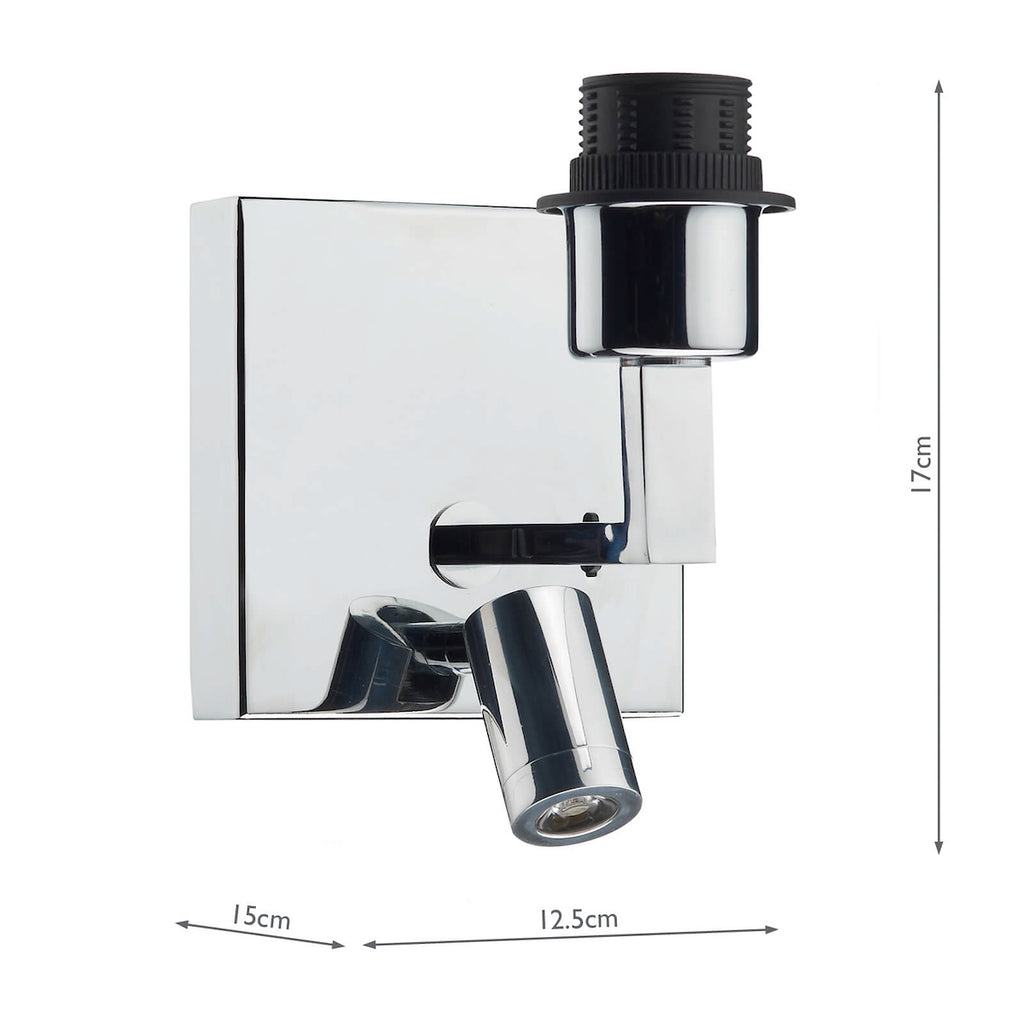 Anvil Wall Bracket Polished Chrome LED Bracket Only<br>Polished Chrome