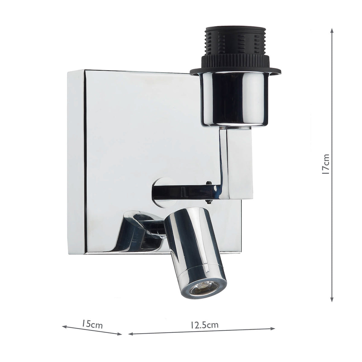 Anvil Wall Bracket Polished Chrome LED Bracket Only<br>Polished Chrome