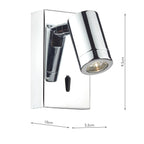 Anvil Wall Bracket Polished Chrome LED<br>Polished Chrome