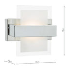Apt LED Wall Light Polished Chrome & Glass<br>Polished Chrome