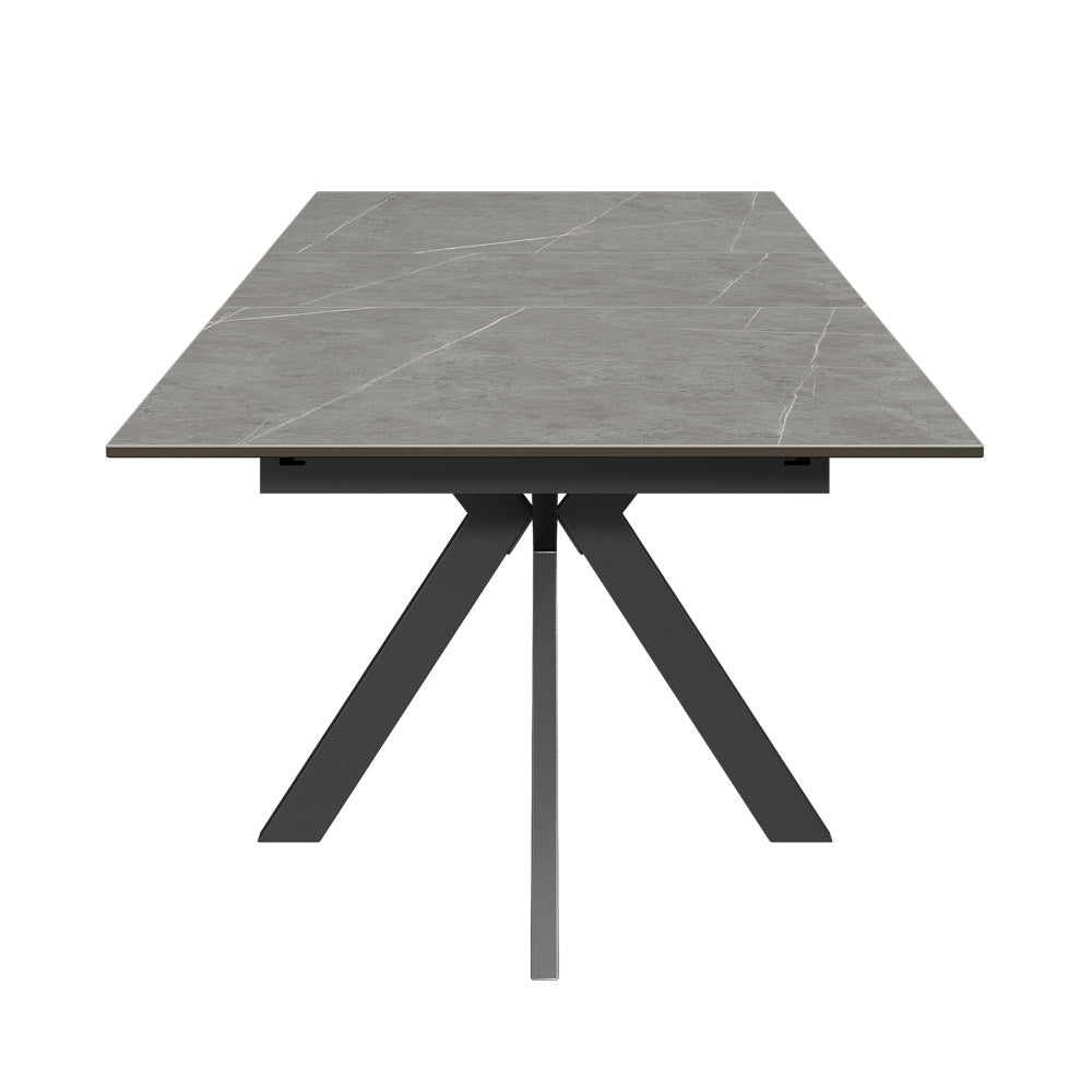 Aramis 130-170cm Matt Grey Ceramic Extending Dining Table