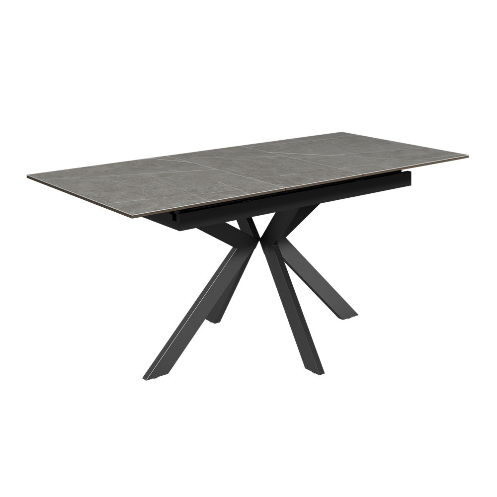 Aramis 130-170cm Matt Grey Ceramic Extending Dining Table