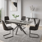 Aramis 130-170cm Matt Grey Ceramic Extending Dining Table