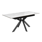 Aramis 130-170cm Gloss White Marble Ceramic Extending Dining Table