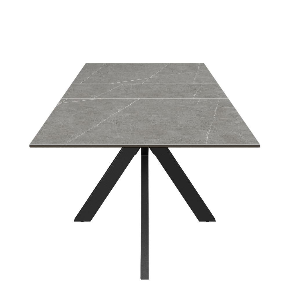 Aramis 160-200cm Matt Grey Ceramic Extending Dining Table