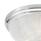 Arbor Bathroom 3 Light Flush Polished Chrome & Glass IP44<br>Polished Chrome