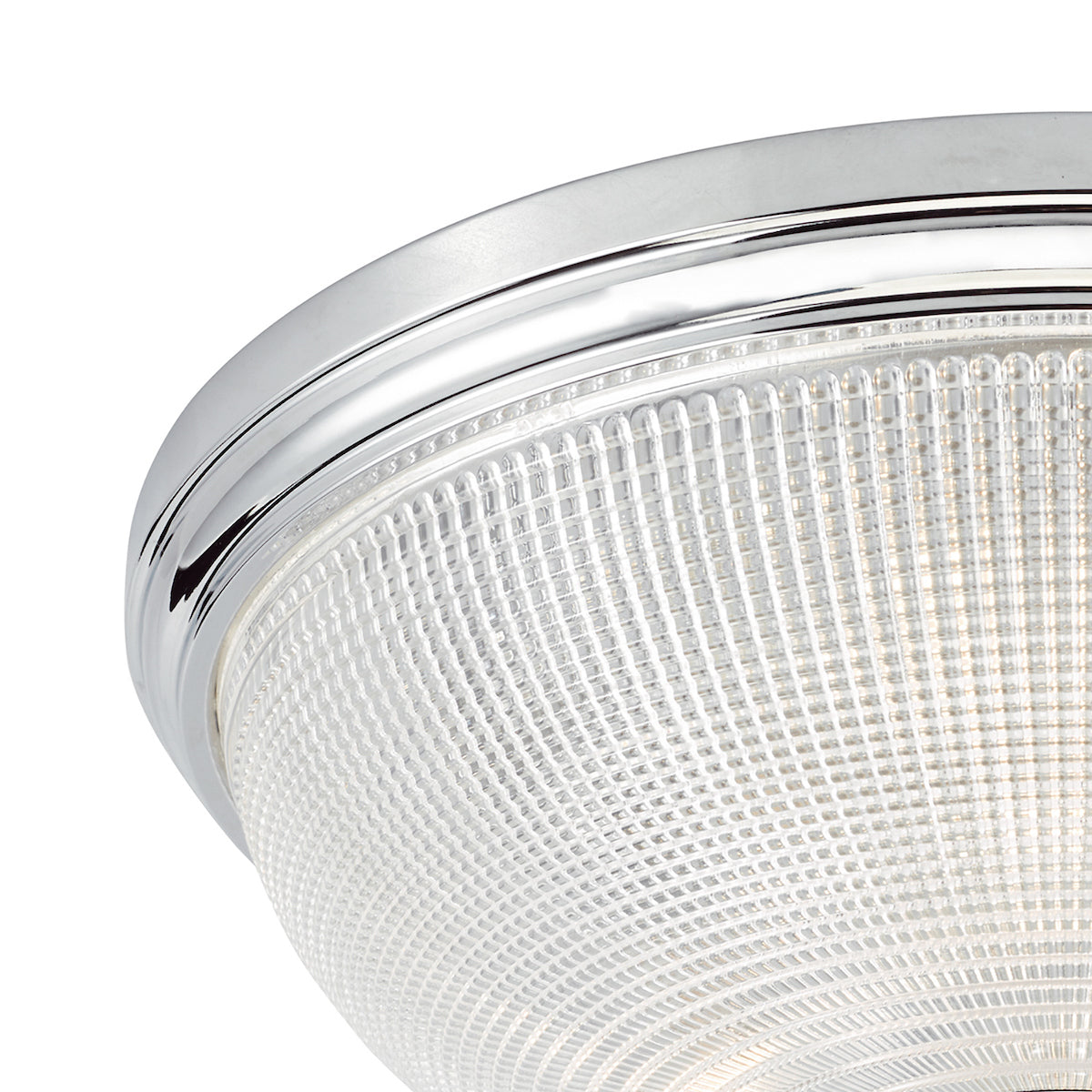 Arbor Bathroom 3 Light Flush Polished Chrome & Glass IP44<br>Polished Chrome