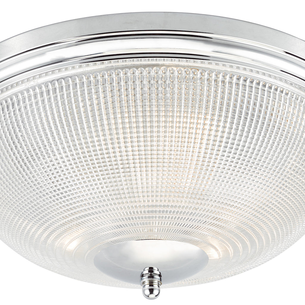 Arbor Bathroom 3 Light Flush Polished Chrome & Glass IP44<br>Polished Chrome