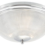 Arbor Bathroom 3 Light Flush Polished Chrome & Glass IP44<br>Polished Chrome