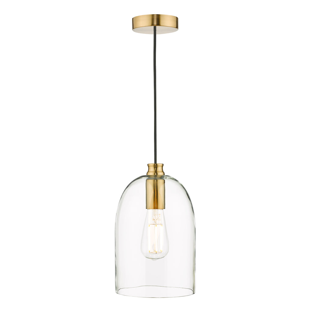 Archie Pendant Satin Bronze Glass<br>Glass