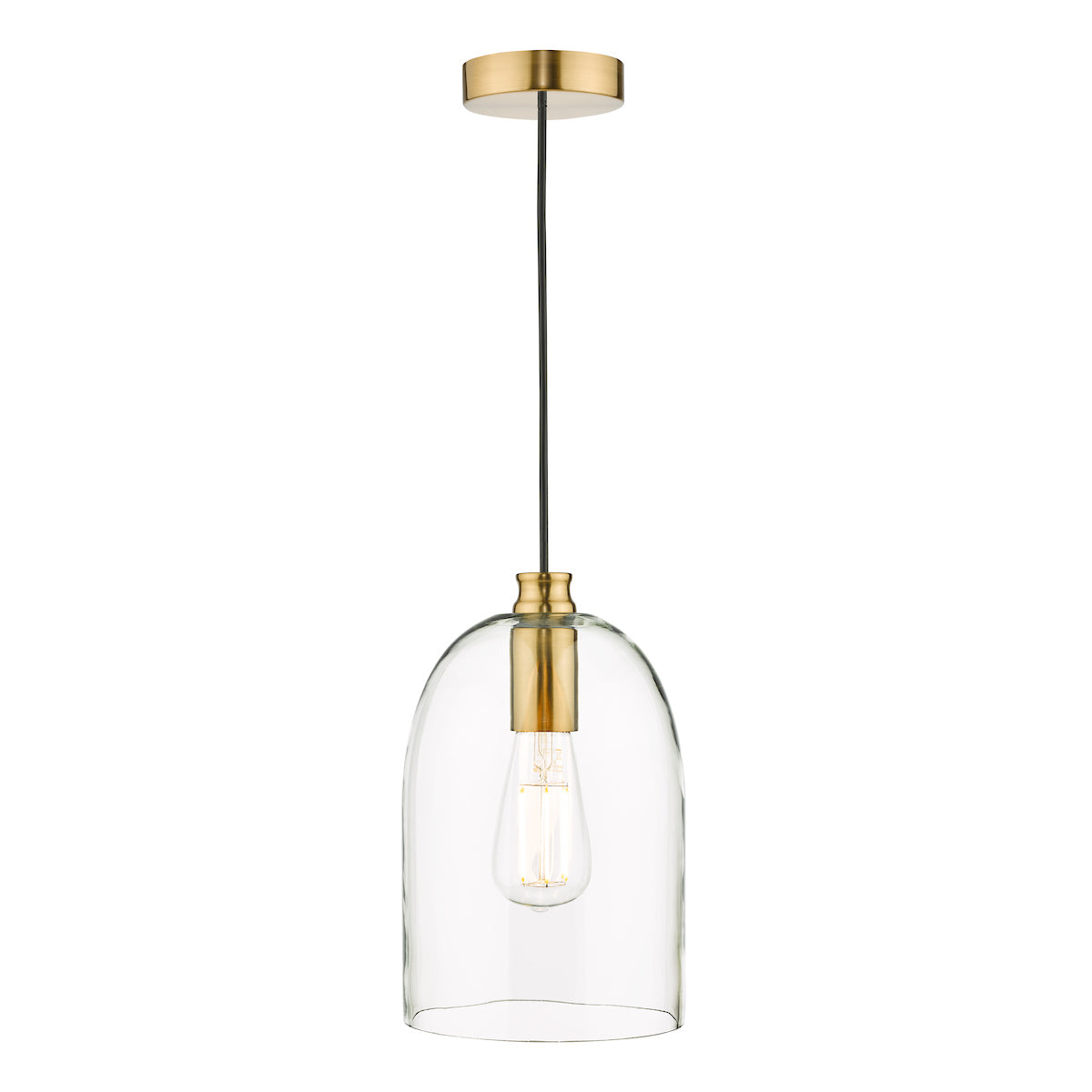 Archie Pendant Satin Bronze Glass<br>Glass