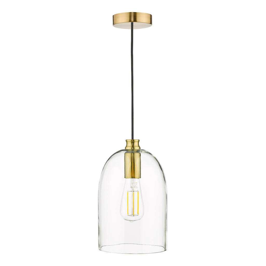 Archie Pendant Satin Bronze Glass<br>Glass