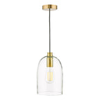 Archie Pendant Satin Bronze Glass<br>Glass
