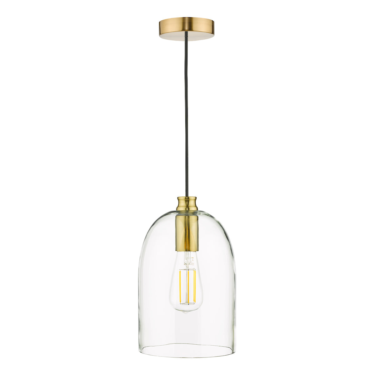 Archie Pendant Satin Bronze Glass<br>Glass