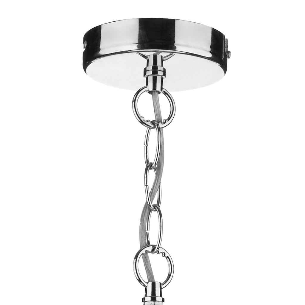 Ardeche 1 Light Fluted Glass Pendant Polished Chrome<br>Polished Chrome