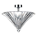 Ardeche 3 Light Flush Polished Chrome<br>Glass