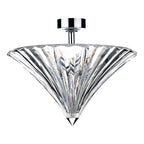 Ardeche 3 Light Flush Polished Chrome<br>Glass