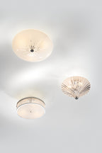 Ardeche 3 Light Flush Polished Chrome<br>Glass