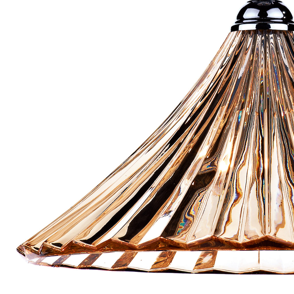 Ardeche 1 Light Large Pendant Amber Glass & Antique Brass<br>Antique Brass