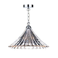 Ardeche 1 Light Large Pendant Clear Glass Polished Chrome<br>Polished Chrome