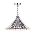Ardeche 1 Light Large Pendant Clear Glass Polished Chrome<br>Polished Chrome