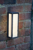 Arham Outdoor Wall Light Matt Grey Frosted Glass IP65 LED<br>Matt Grey