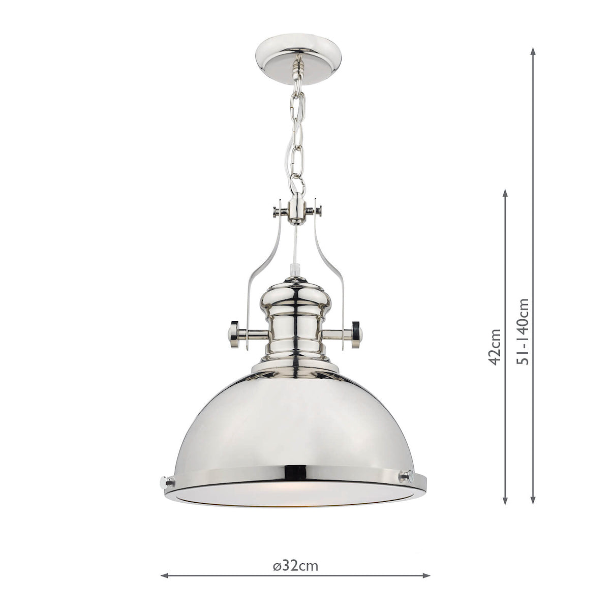Arona 1 Light Pendant Polished Chrome<br>Polished Chrome