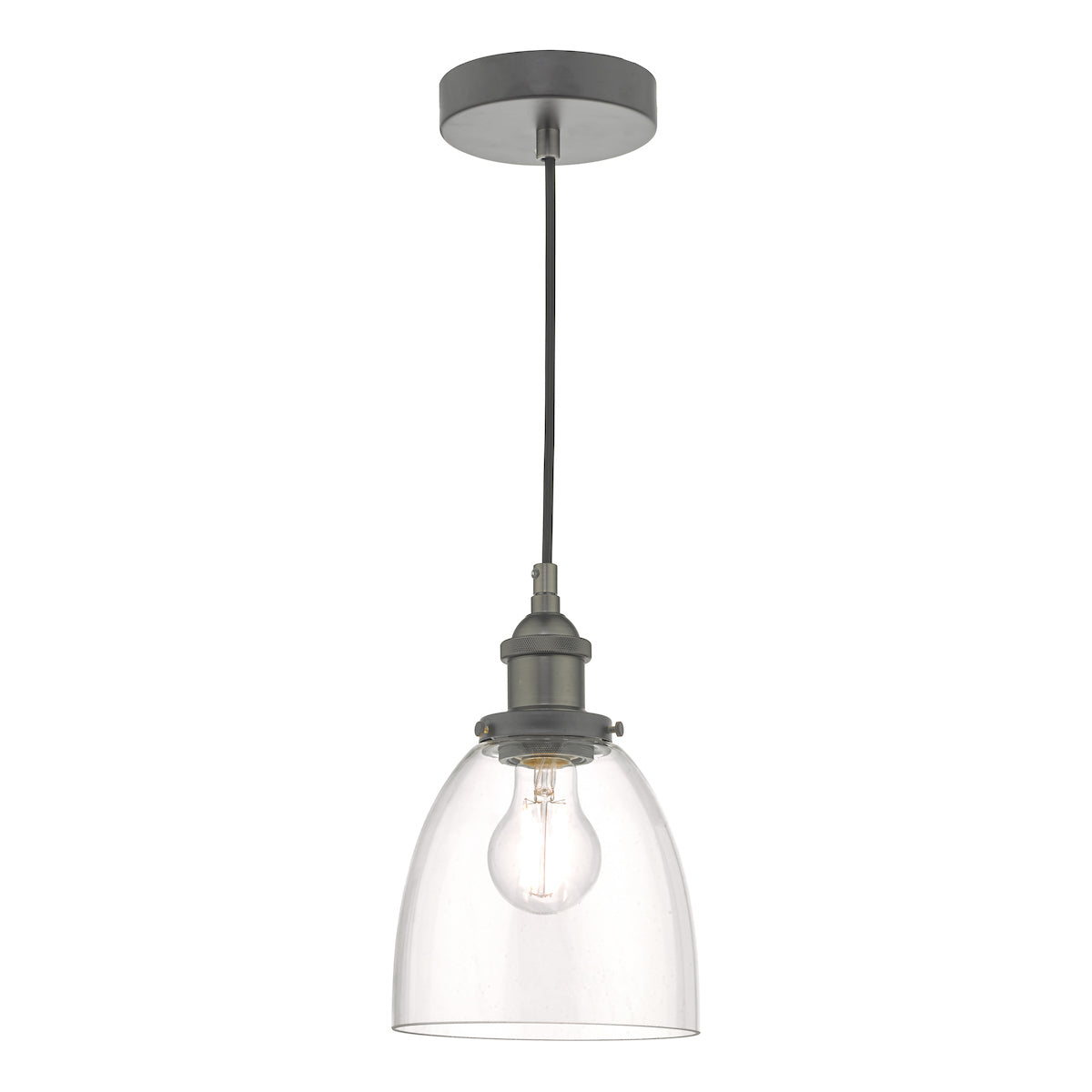 Arvin Pendant Antique Chrome & Glass<br>Antique Chrome