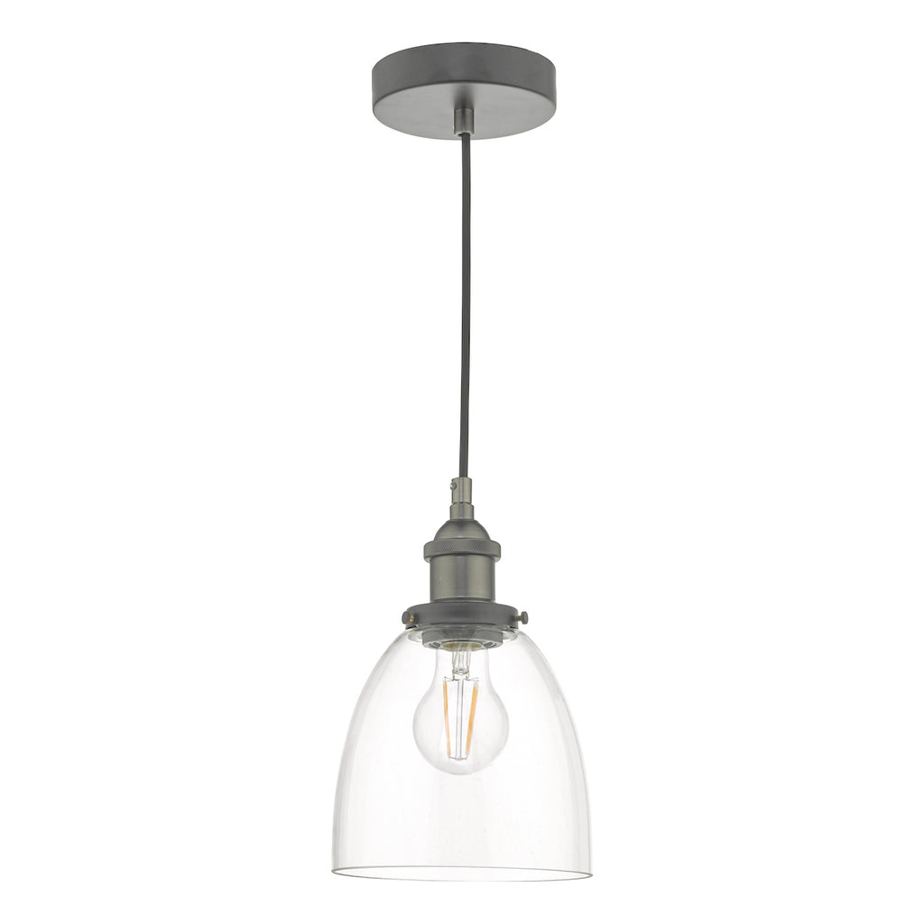 Arvin Pendant Antique Chrome & Glass<br>Antique Chrome